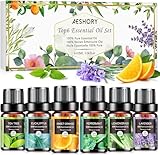 AESHORY Ätherische Öle Set für Diffuser 6 x 10ML, 100% Naturrein Aromatherapie Duftöl,...