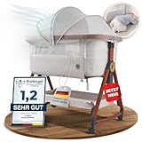 KUNU neues Baby-Beistellbett - Von Eltern für Eltern - Skandinavisches Design - Rollbar &...