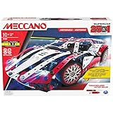 Meccano 25-in-1 Motorized Supercar STEM Model Building Kit with 347 Parts, Real...