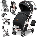 KIDIZ® Kinderwagen Kinderbuggy klappbar Liegebuggy Sportwagen Faltbar 360° Räder...