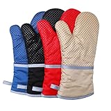HANABASS 1 Paar Silikonhandschuhe Topflappen Silikon Topflappen Handschuhe Backwerkzeug...