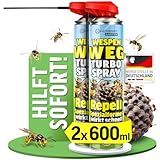 HEIMWERT Wespenspray Turbo mit Langzeitwirkung Repellent - Sicher Wespennest entfernen...