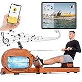kevinplus Wasser-Rudergerät 210 x 53 x 70 cm klappbares Holz-Rudergerät aus 100%...