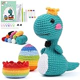 Rudiaoa Häkelsets für Anfänger, Cartoon-Dinosaurier-Handwerk für Erwachsene und...