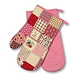Delindo Lifestyle® Ofenhandschuhe Kitchen, Patchwork, rosa, 1 Paar,...