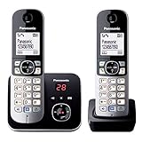 Panasonic KX-TG6822GB DECT Schnurlostelefon mit Anrufbeantworter (strahlungsarm,...