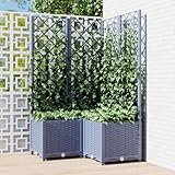 ShGaxin Pflanzkübel mit Rankgitter, Pflanzgefäße Außen, Blumentöpfe Garten,...