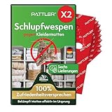 PATTLER® Schlupfwespen gegen Kleidermotten - 2 Karten à 6 Lieferungen - Effektiv Kleider...