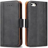 ROJIOJIO Handyhülle für iPhone 5/5S, iPhone SE 2016 Leder Handytasche...