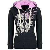 IQYU Damen Reißverschluss Langarm Jacke Totenkopf Print Hoodie Sweatshirt Top...