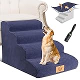 Kphico Hundetreppe für hohe Betten, 4 Etagen, Schaumstoff-Hunderampe für kleine Hunde,...