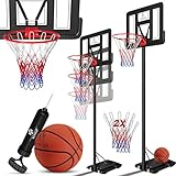 KESSER® Basketballkorb Premium Ständer Rollen Inkl. Basketball, 2x Netz + Pumpe...