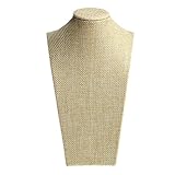 Schmuckständer aus Leinenstoff, für Halskette, Schmuck, Büste, Büste, Schmuck,...