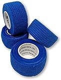 LisaCare Fingerpflaster selbsthaftend - 4 Rollen Set je blaue Rolle 2,5cm x 4,5m...