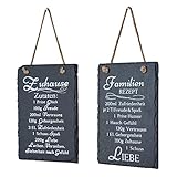 2er Set Wandbilder Sprüche 15x20cm Rezept Schilder Schiefer Schiefertafel Deko...
