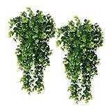jileijar Künstlicher Eukalyptus, grüne künstliche Hängepflanze, künstliche Pflanzen,...