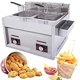 Fritteuse, 6L / 12L Arbeitsplattenkorb-Fritteuse, multifunktionale kommerzielle...
