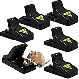 Mausefalle, 6er Set Profi Mäusefalle Schlagfalle Rattenfalle, Wiederverwendbar Mouse Trap...