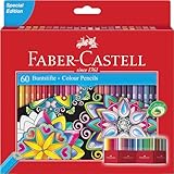 FABER-CASTELL 111260 - Buntstifte Set Castle, 60-teilig, hexagonal, bruchsicher, für...