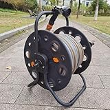 KJoBDwz Garten-Schlauchaufroller Tragbarer Schlauchwagen, Schlauchhalter aus Metall,...