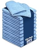 wolk Mikrofasertücher - 10 Stück - Größe: 40 x 40 cm - Farbe: blau - Material:...