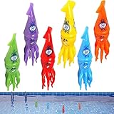 Clomuzi Pool-Fisch-Spielzeug,Unterwasserschwimmen Werfen Tauchen Fisch Octopus -...
