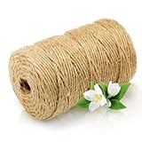 Abio Jute-Schnur 50m 2-3mm Jutegarn 50m Schnur reissfest 100% Natur Jute Kordel...