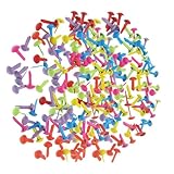 HOMSFOU 2 Satz Mini Runde Brads aus Eisen Bunte Papierklammern für Scrapbooking DIY...