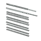 Emuca 3009805 - 5 Sets (10 Stück) Schubladenführungen, teilauszug mit Rollen 17mm x...