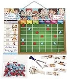 aeioubaby.com BELOHNUNGSTAFEL Magnetisch Groß | Sternchenplan für Wand oder...