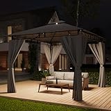 TRIUMPHKEY Pavillon 3x3 Wasserdicht Stabil Winterfest,Garten Pavillion,Plane...