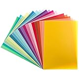 Transparentpapier DIN A4, 20 Farben, 130g/m², buntes Papier zum Basteln, für...