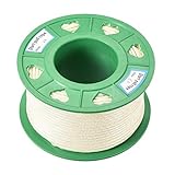 uxcell Seilzugstarter 4 mm Durchmesser 60 m Polyester Zugschnur weiß gelb für...