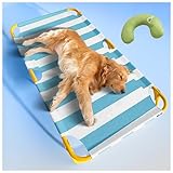 Hundeliege Outdoor mit Kissen für Hunde,Zusammenklappbar Atmungsaktivem,robuster...