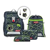 Step by Step Schulranzen-Set Cloud „Dark Cat Chiko“ 5-teilig, ergonomischer Tornister,...