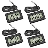 Thlevel Digital LCD Thermometer Temperatur Monitor mit Externem Sensor für Kühlschrank...