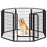Yaheetech Welpenlaufstall 8-teilig 100cm hoch,Welpenauslauf mit Tür für Hunde Wohnung...