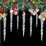 CONNECTION 42 Stücke Christbaumschmuck eiszapfen Anhänger Eiszapfen...