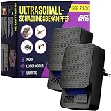AMZ BRAND Ultraschall Schädlingsbekämpfer 2er Pack - Leistungsstarker Mäusevertreiber -...