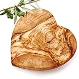 Handgefertigtes Frühstücksbrettchen in Herzform -100% nachhaltigem Olivenholz....