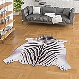 Pergamon Kunstfaser Teppich Zebra Schwarz Weiss in 3 Größen