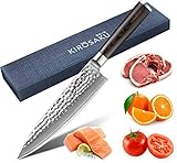Kirosaku Premium Damast Küchenmesser - 20cm Klingenlänge Küchenmesser – Damastmesser...