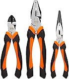 Tbkoly Kombizangen-Set, 3-teiliges Zangen-Set mit 165 mm langer Spitzzange und 170 mm...