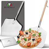 BONCELLI Pizzaschieber Edelstahl - Profi-Set - WICHTIG: 83cm lange Pizzaschaufel...