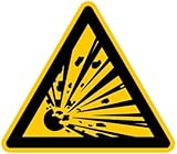 H.Klar Aufkleber Warnung vor explosionsgefährlichen Stoffen ähnlich ISO 7010...