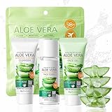 Aloe Vera Skincare Set, Hautpflege und Gesichtspflege Set für Peeling Gesicht,...