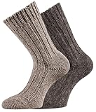 TippTexx 24 7 Monate Anti-Loch-Garantie 2 Paar superweiche unisex Wollsocken mit...