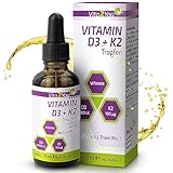 Vita2You Vitamin D3 + K2 Tropfen - Vitamin D3 5000 IE - Vitamin K2 100µg pro...