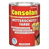 Consolan Profi Wetterschutzfarbe Holzschutz außen 2,5 Liter Ral 7016 Anthrazitgrau