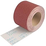 Shineboc Schleifpapierrolle, 93 mm x 10 m verschleißfest Brauner Korund...